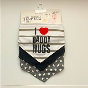 NWT 3 pack Reversible Bandana Bibs